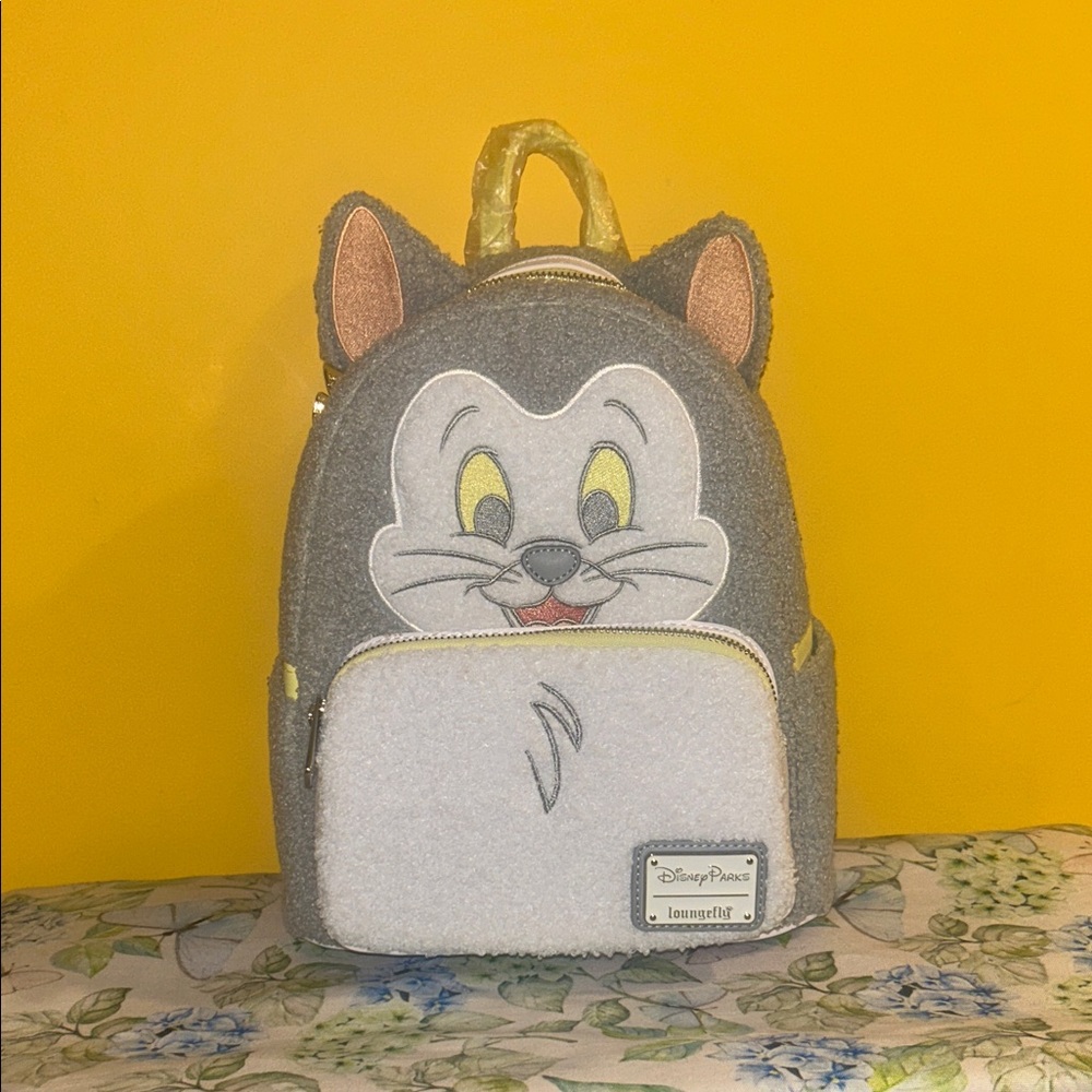 Disney Loungefly Figaro Fuzzy Mini Backpack